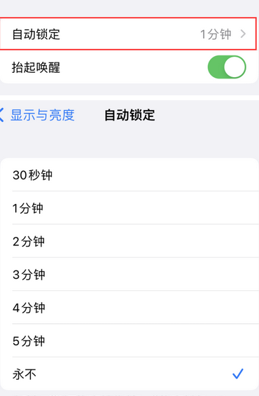 溧阳苹果换屏维修分享无法调整iPhone自动锁屏的时间怎么办